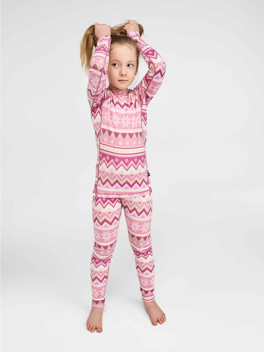 Reina Kids Pink and Purple Merino Wool Set